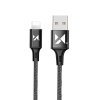 WOZINSKY USB kabel za iPhone Lightning 2,4 A, 1 m, črn
