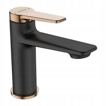 shumee Samostoječa kopalniška armatura za umivalnik z zamaškom Alanis črna