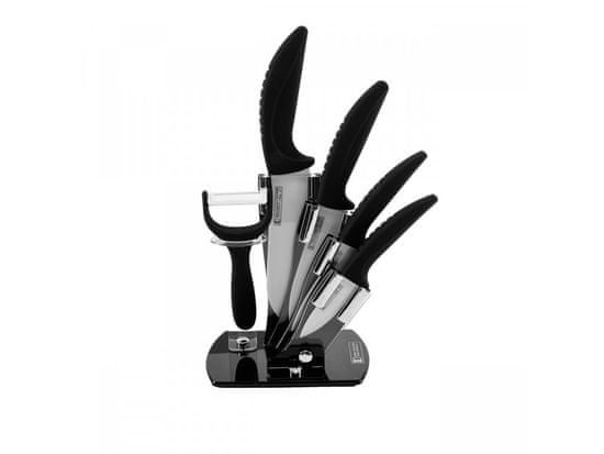 Alum online Imperial Collection 5-delni keramični set nožev s stojalom - črn