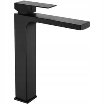 shumee Kvadrato visoka, črna, pultna armatura za umivalnik