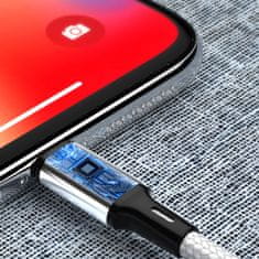 WOZINSKY Močan kabel z oplaščenim USB-C priključkom 2,4 A, 2 m, črn