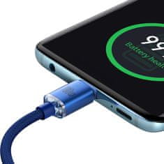 BASEUS Kabel za hitro polnjenje in prenos podatkov USB-C USB-C 100 W 1,2 m modra