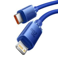 BASEUS Kabel za hitro polnjenje in prenos podatkov USB-C Iphone Lightning 20W 2m modra