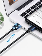 Ugreen Trpežni kabel USB - USB-C 480 Mbps 3A 1,5 m črn