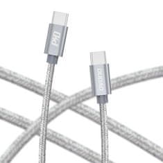 DUDAO kabel usb tip c - usb tip c 5 a 45 in 1 m power delivery hitro polnjenje siva (l5proc)