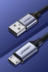 Ugreen Kabel USB - micro USB 2 m, siv