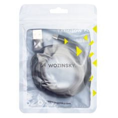 WOZINSKY Močan kabel z oplaščenim USB-C priključkom 2,4 A, 2 m, črn