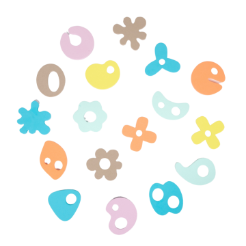 Bo Jungle Penaste igrače za kopanje TVARY 36 kosov