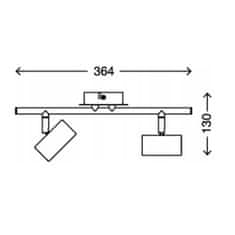 BRILONER LED reflektor dvojni PRO 2x5W, krom sijaj, 3000K, 800lm