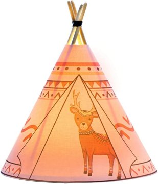 Paulmann Otroška namizna svetilka Twinkle Tipi Deer, 20cm, roza