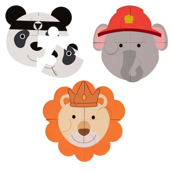 Bo Jungle B-Živalska sestavljanka iz pene Panda/Elephant/Liv