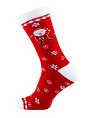 Moške nogavice z vzorcem Santa rdeča 35-38