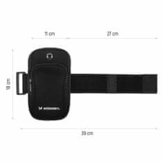 WOZINSKY Črna zapestnica za telefon za tek (armband)