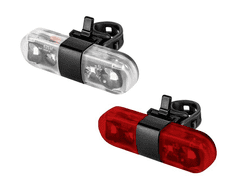 Rebel Svetilka za kolo komplet: 4 led diode, 60lm-15lm, 7 funkcij, USB, IPX4