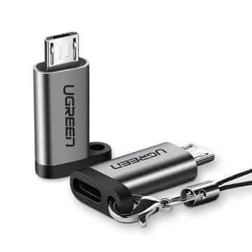 shumee Adapter USB-C na mikro USB - siv