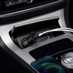 BASEUS Avtomobilski polnilnik USB USB-C vtičnica za vžigalnik QC PD Share Together siv