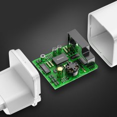 BASEUS Mrežni polnilnik napajalnik za kabel USB Quick Charge 3.0 bel