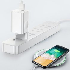 BASEUS Mrežni polnilnik napajalnik za kabel USB Quick Charge 3.0 bel