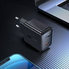 AceFast Hitri polnilec USB-C 20W Power Delivery črne barve