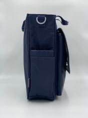 Klarion Modra elegantna retro šolska torba z britanskim motivom James