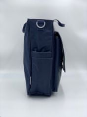 Klarion Modra elegantna retro šolska torba z britanskim motivom James