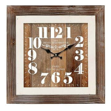 Autronic Lesena stenska ura, 40 cm. HA1679