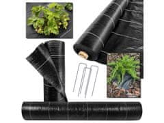 Bellushortus AGROTKANINA BLACK 1,6m 90g/m² z UV POLAND + jekleni zatiči GRATIS 20m