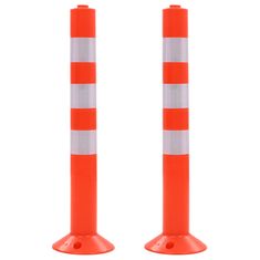 Vidaxl Cestni stebriček 2 kosa plastika 75 cm