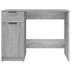 Vidaxl Pisalna miza siva sonoma 100x50x75 cm konstruiran les