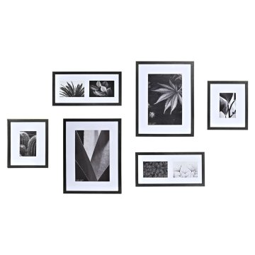 DKD Home Decor Foto okvir DKD Home Decor 33 x 2 x 45 cm Crystal Black White/Black MDF Wood (6 kosov)