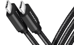 AXAGON kabel, USB-C na USB-C 3.2, 2m, PD 60W, črn (BUCM3-CM20AB)