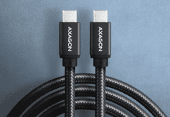 AXAGON kabel, USB-C na USB-C 3.2, 2m, PD 60W, črn (BUCM3-CM20AB)