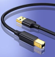 Ugreen Kabel za tiskalnik USB 2.0 - USB-B 1,5 m črn