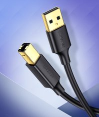 Ugreen Kabel za tiskalnik USB 2.0 - USB-B 1,5 m črn