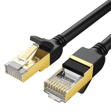shumee Kabelski omrežni povezovalni kabel LAN RJ45 Cat 7 STP 10Gbps 2m črn