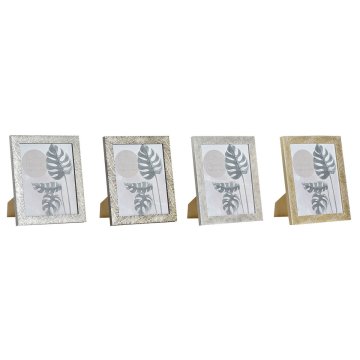 DKD Home Decor Foto okvir DKD Home Decor Crystal Natural Grey Brown Ivory Tropical PS List rastline (25 x 1,5 x 30 cm) (4 enote)