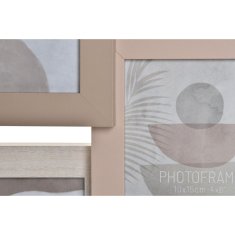 DKD Home Decor Foto okvir DKD Home Decor Wood Beige Peach Urban (2 enoti) (58 x 2 x 50 cm)