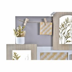 DKD Home Decor Foto okvir DKD Home Decor Wood Flower Natural (55 x 4 x 41 cm) (2 enoti)