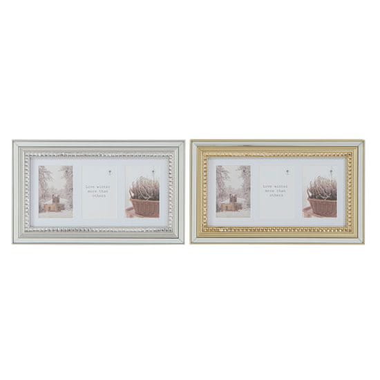 DKD Home Decor Foto okvir DKD Home Decor Luxury Crystal polistiren Golden Silver Traditional 46,5 x 2 x 28,5 cm (2 enoti)