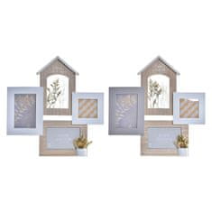 DKD Home Decor Foto okvir DKD Home Decor Wood 39 x 3 x 41 cm Naravna rastlina (2 enoti)