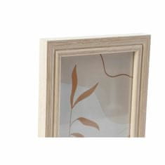 slomart nástenný rámik na fotky dkd home decor 32,5 x 1,5 x 45 cm kristal naraven rjava sodobna les mdf