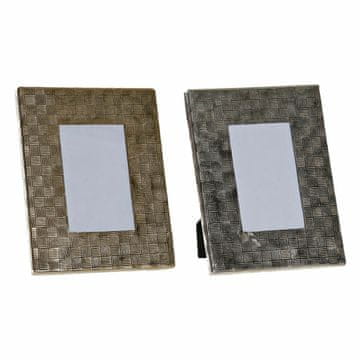 DKD Home Decor Foto okvir DKD Home Decor 18,5 x 2 x 24 cm Crystal Silver Golden Aluminium Modern (2 enoti)
