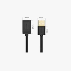 Ugreen Podaljšek za kabel USB 2 m, črn