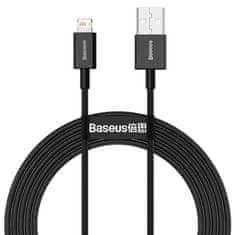 BASEUS vrhunski kabel usb - lightning 2,4 a 2 m črn(calys-c01)