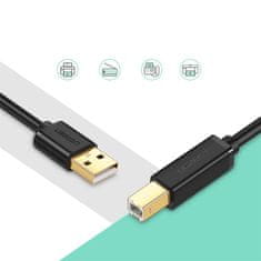 Ugreen Kabel za tiskalnik USB - USB tip B 3 m črn