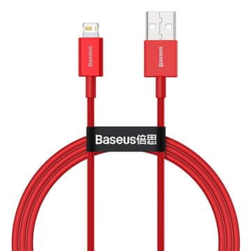 BASEUS Vrhunski kabel za iPhone USB - Lightning 2.4A 1m rdeč