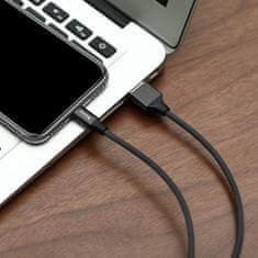 BASEUS Kabel USB v pletenem ohišju - iPhone Lightning 1,8 m - črn