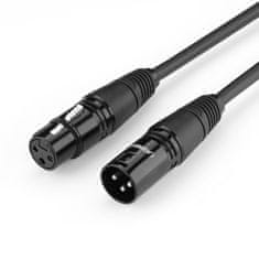 Ugreen Podaljšek avdio kabla XLR mikrofonski kabel 1m črn