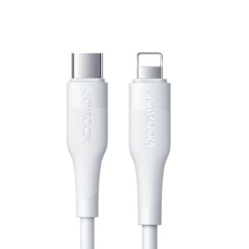 Joyroom usb type c - lightning kabel power delivery 20w 2.4a 0.25m bela (s-02524m3 bela)