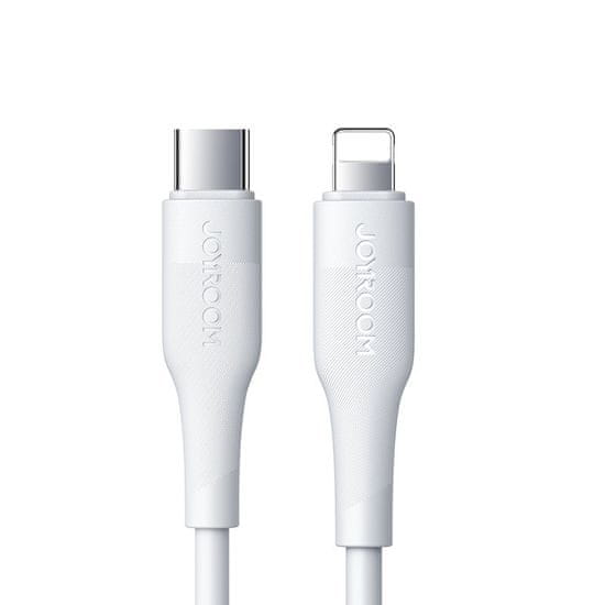 Joyroom usb type c - lightning kabel power delivery 20w 2.4a 0.25m bela (s-02524m3 bela)